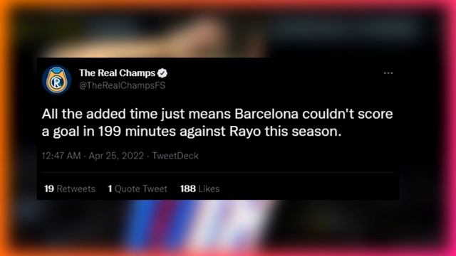 FOOTBALL WORLD REACT - BARCELONA JUST LOST 4 MATCHES IN A ROW ? | BARCELONA 0-1 RAYO VALLECANO смотреть онлайн