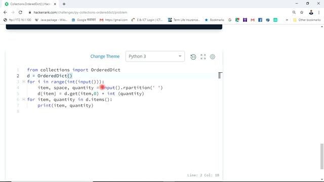 hackerrank solution for collections ordered dictionary смотреть онлайн
