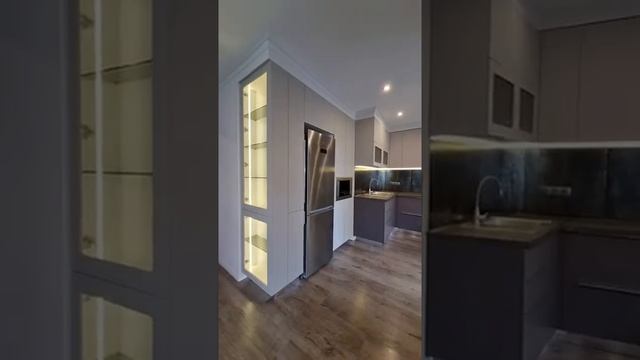 Спокойная Кухня в постельных тонах. смотреть онлайн
