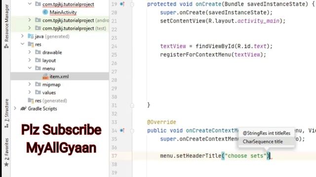 Context Menu In Android | List In Dialog Box |How To Create Context Menu In Android Studio | смотреть онлайн