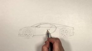 Как нарисовать машину Бугатти поэтапно  | How to Draw a Bugatti Chiron