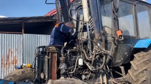 Погнало масло из под коллектора на МТЗ 82. Разбираю двигатель самостоятельно.