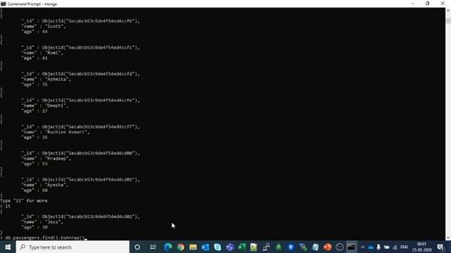 MongoDB find() command смотреть онлайн
