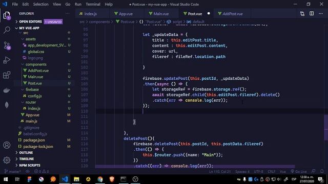 Build a Simple Posts App with Vuejs and Firebase #7 (Update Post) смотреть онлайн