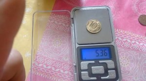 Калибровка карманных весов в домашних условиях.С помощью монеты в 10 рублей.