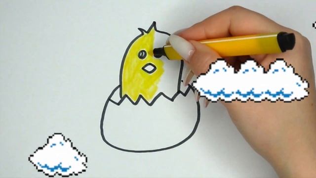 Как нарисовать цыпленка / How to draw Baby Chick /easy drawing смотреть онлайн