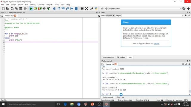 python for loop смотреть онлайн