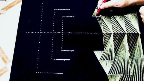 String Art , Visual Art 3 D/sacred geometry wall decor/diy