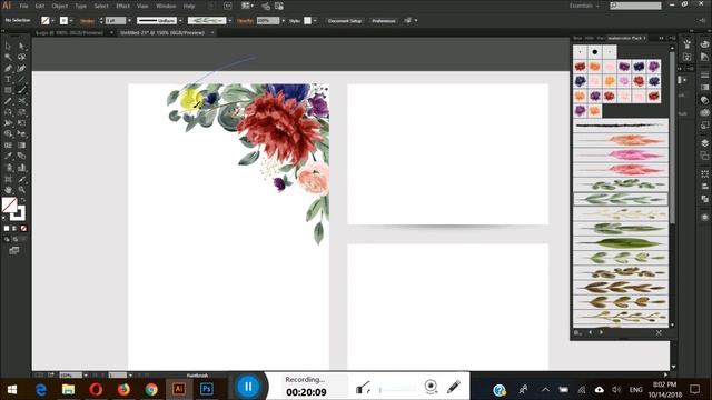 Illustrator Tutorials | Watercolor Wedding Card, Save the date, Ai Brushes, TL смотреть онлайн