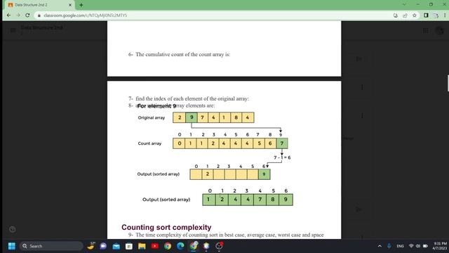 counting sort смотреть онлайн