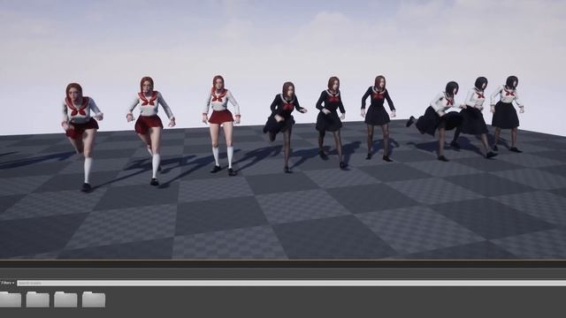 UE4 PREVIEW - GAME-READY 3D Character - School Girls смотреть онлайн