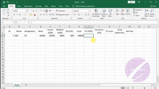 How To Make A Salary Sheet In Excel Bangla : এক্সেলে বেতন শিট তৈরি : Excel Tutorial Bangla