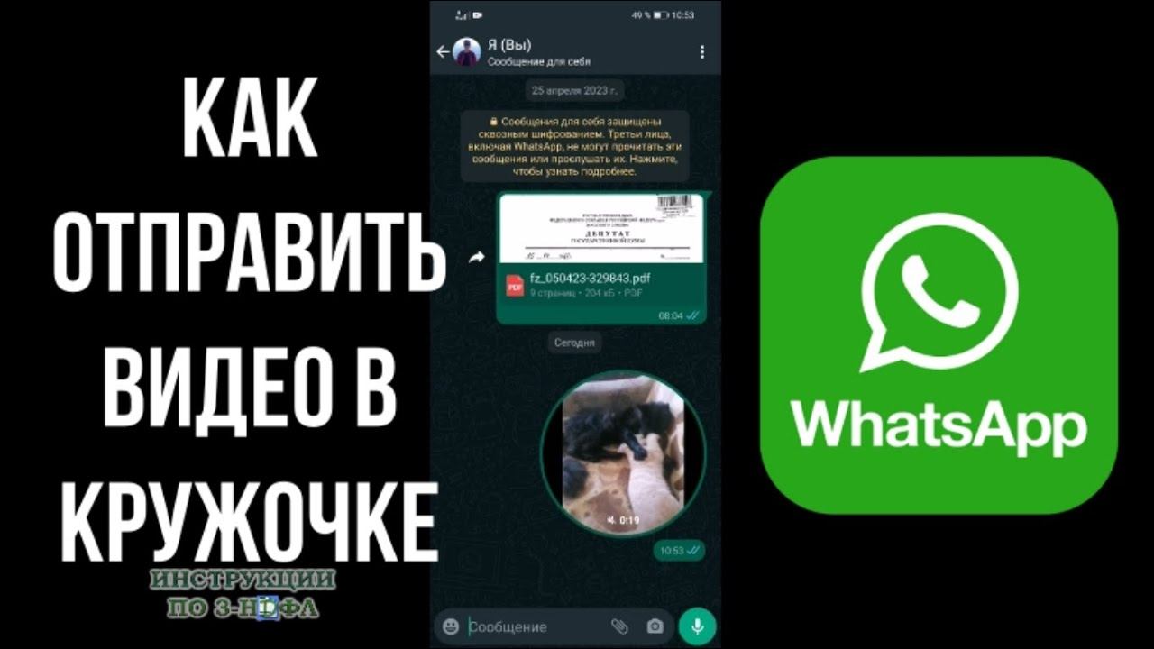 Как отправить Видеосообщение в кружочке в ватсапе, как сделать видео в кружочке в Whatsapp смотреть онлайн