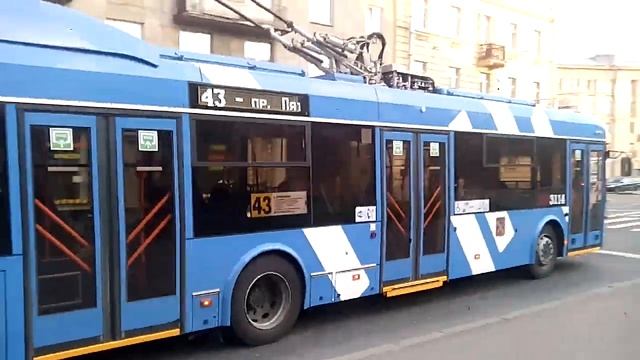 43 троллейбус Электробус. Бортовой номер 3114. Троллейбус Санкт Петербург смотреть онлайн