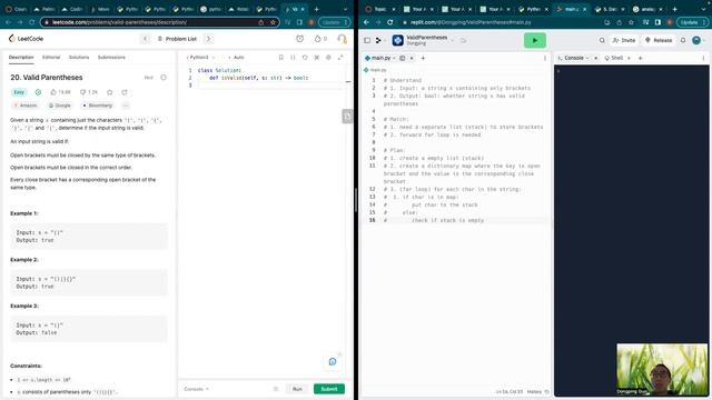 Leetcode: Valid Parentheses смотреть онлайн