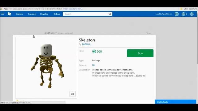 (Roblox) HOW TO GET SKELETON PACKAGE WITH NO ROBUX USED! смотреть онлайн