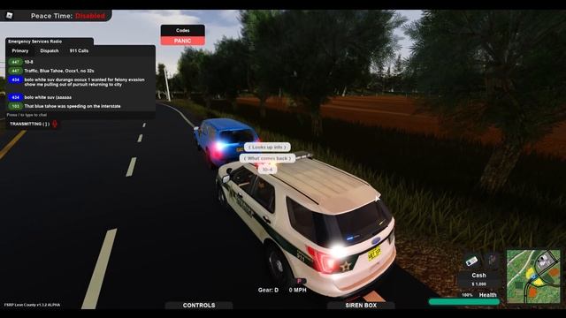 ROBLOX Leon County Patrol Part 1 | Pursuit with a Blue Tahoe! смотреть онлайн