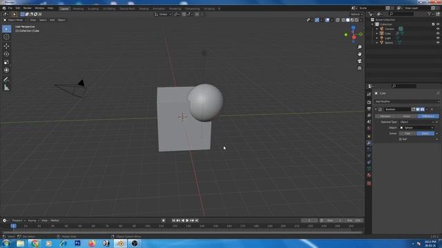 How to give Boolean effect in Blender // HA3D смотреть онлайн