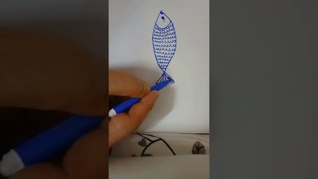 Simple fish drawing| Fish Sketch for kids смотреть онлайн