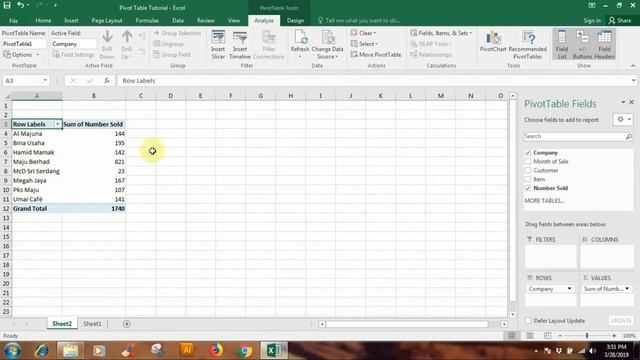 EXCEL PIVOT TABLE TUTORIAL 2019 (BAHASA MELAYU) #cikgooTUBE смотреть онлайн