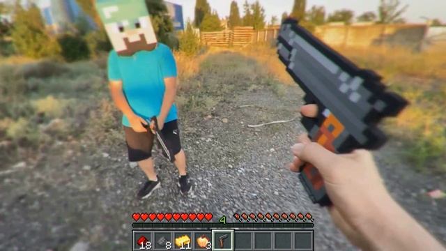 Realistic Minecraft in Real Life POV - CRAFTING DIAMOND STEVE смотреть онлайн