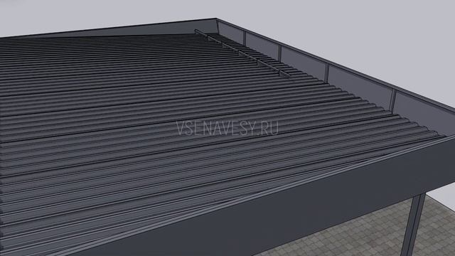 Навес с хозблоком для 2-х автомобилей. Подробный обзор металлоконструкции. смотреть онлайн