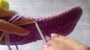 Тапочки-Балетки Крючком. Свяжем  Легко и Красиво! Пошаговый  Мастер Класс!.Simple crocheted slipper