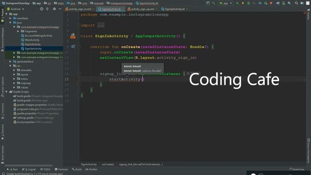 Android Instagram App with Firebase - Kotlin Android Studio Tutorial 06 - Login UI & SignUp UI смотреть онлайн