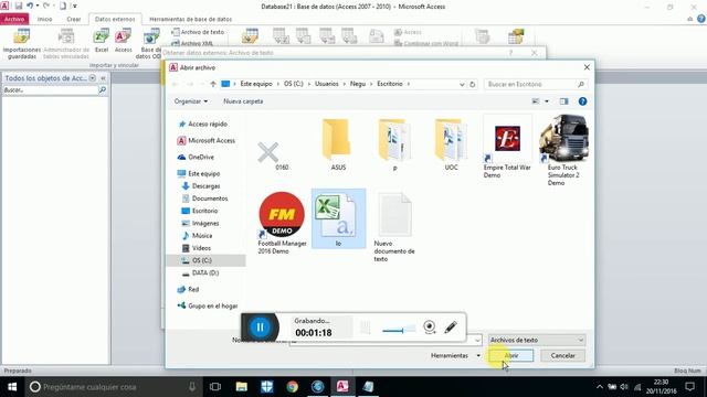 archivo .csv de Excel o .txt se importa a Access смотреть онлайн