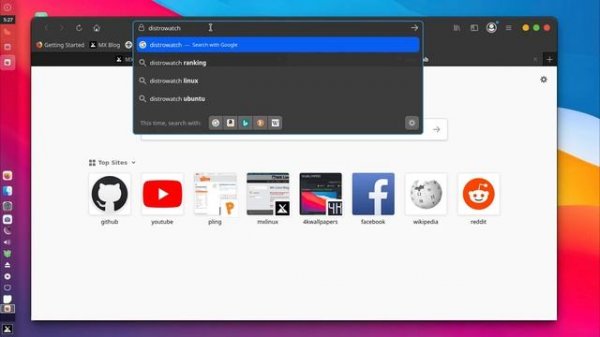 MX Linux Xfce customization : Firefox customization like MacOs Browser