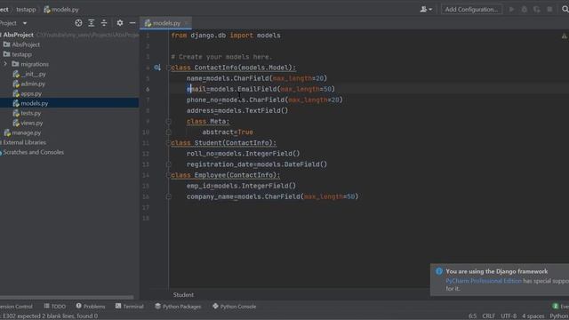 Abstract Based Model Class Inheritance | Types Of Model Inheritance | b2t | python by b2t . смотреть онлайн