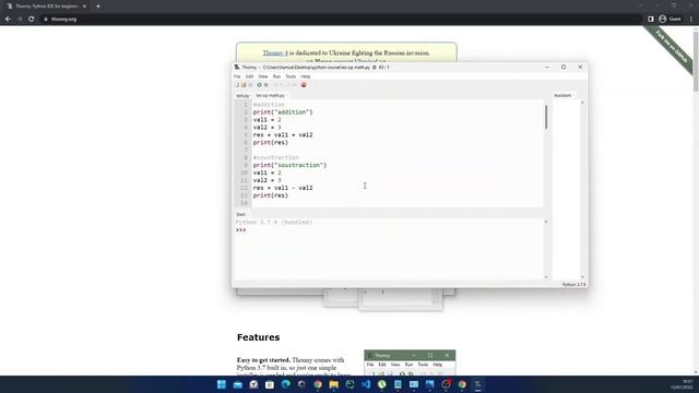 Installation de Thonny IDE смотреть онлайн