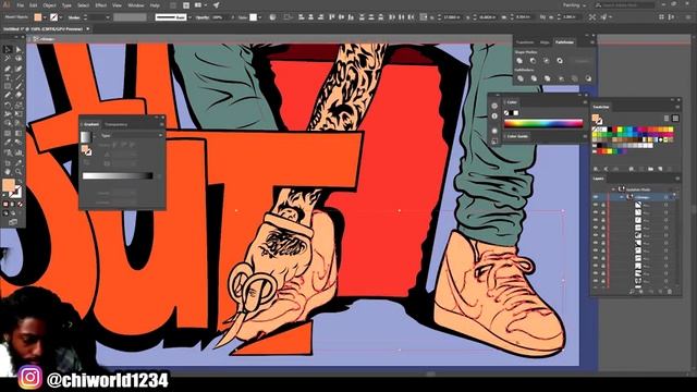 Creating Cover Artwork For FlightReacts (Adobe Illustrator) смотреть онлайн