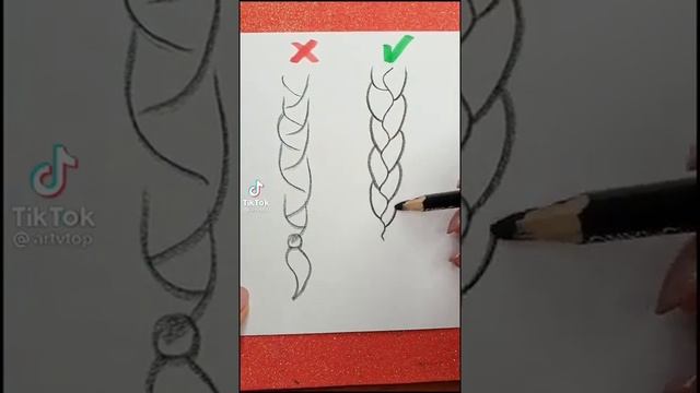 КАК ПРАВИЛЬНО РИСОВАТЬ КОСИЧКУ? смотреть онлайн