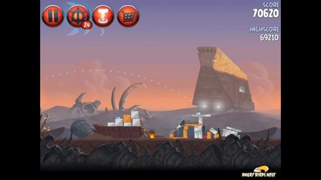 Angry Birds Star Wars 2 Level P2-7 Escape to Tatooine 3 star Walkthrough смотреть онлайн