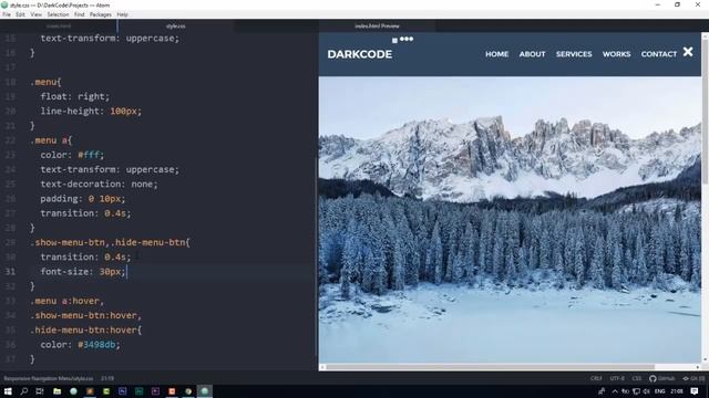 Responsive Menu Navigation Using Only HTML & CSS смотреть онлайн