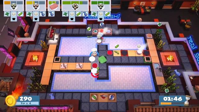 Overcooked 2 Lvl 4-5. Player Co-op 3 смотреть онлайн