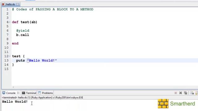 #26 Ruby Tutorial - (&block) Passing BLOCK as parameter to a method in RUBY смотреть онлайн