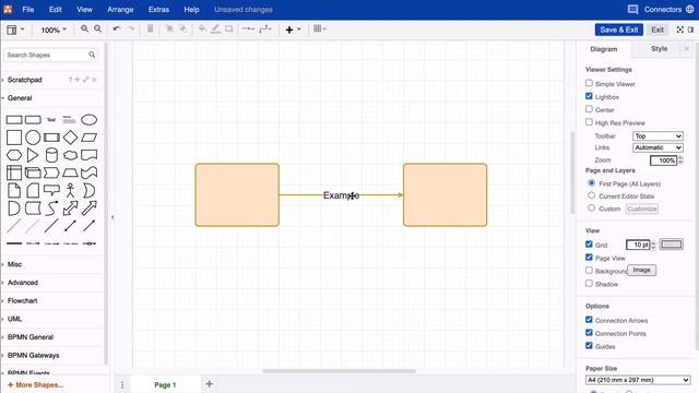Add text to your connectors in draw.io for Confluence смотреть онлайн