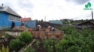 Строительство бани с верандой ч.1