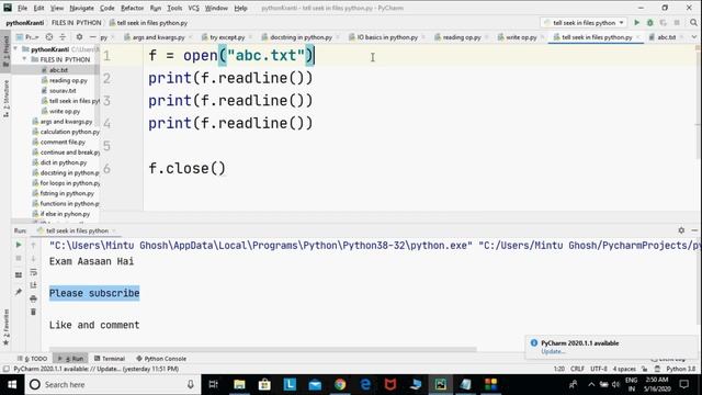 I/O Tell() & Seek() in Python || Python tutorial for absolute beginners in Hindi || #35 смотреть онлайн