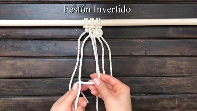 Tutorial nudo festón invertido / Reverse double half hitch knot смотреть онлайн