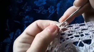 Скатерть крючком из мотивов. Вязание каймы.