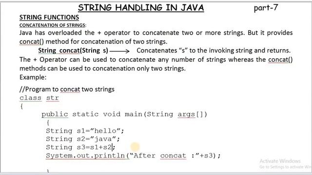 CONCAT METHOD IN JAVA STRING WITH EXAMPLE смотреть онлайн