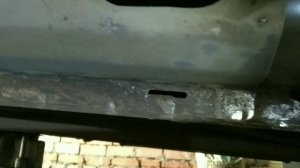 Шевроле Лачетти переварка порога, обработка и покраска.