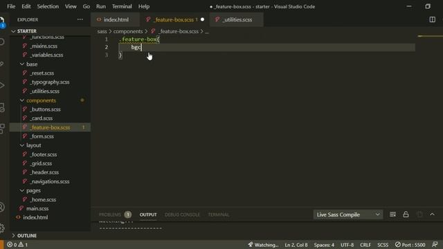 SASS 24-dars. Sayt feature qismini yasash смотреть онлайн
