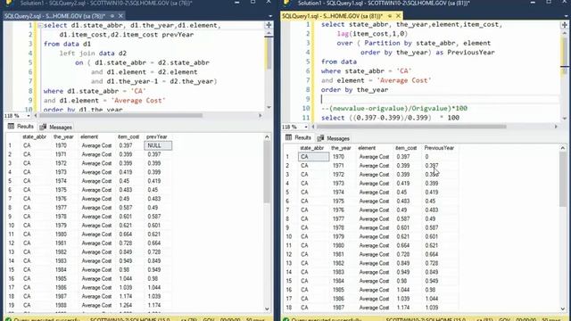 How to use LAG function in SQL Server 2019 смотреть онлайн