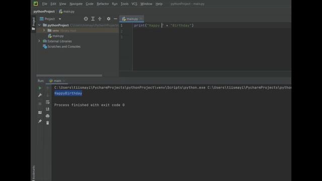 Adding strings inside print function in Python смотреть онлайн