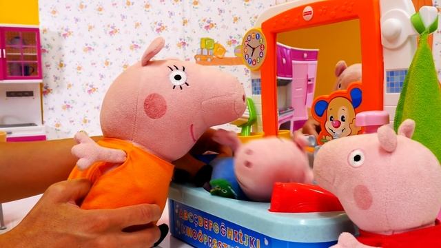 Свинка Пеппа — Мягкие игрушки — Про Джорджа и игрушечный умывальник смотреть онлайн