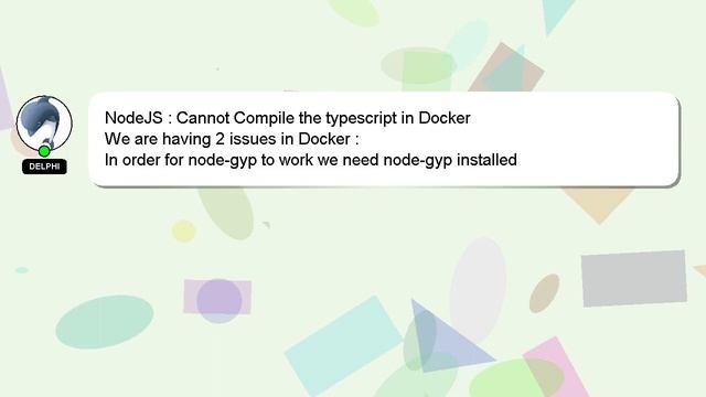 NodeJS : Cannot Compile the typescript in Docker смотреть онлайн